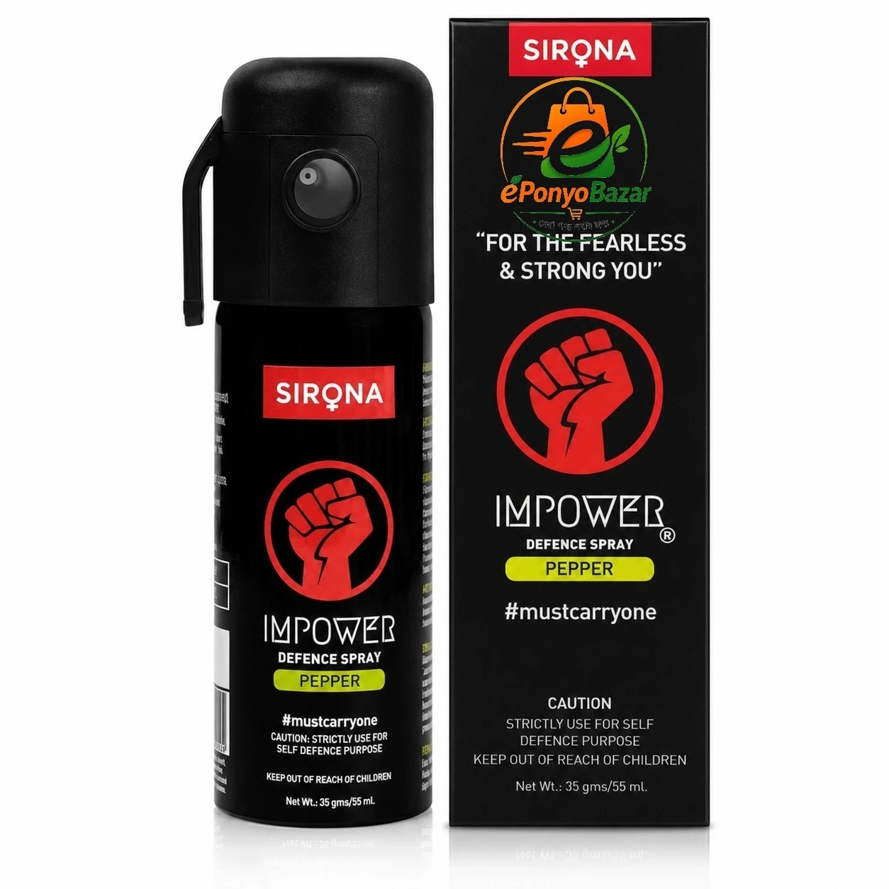 Sirona Impower পেপার স্প্রে — নারী সেলফ ডিফেন্স | Eponyo Bazar